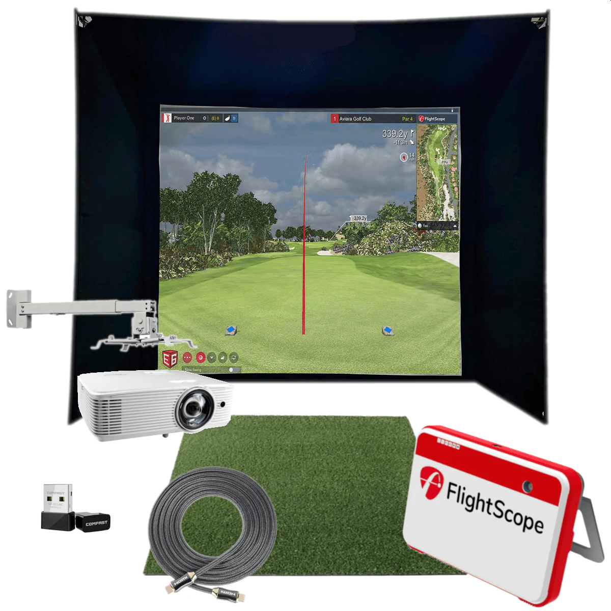 FlightScope Mevo+ 2023 Edition and Simulator Bundle FlightScope Golf US Store