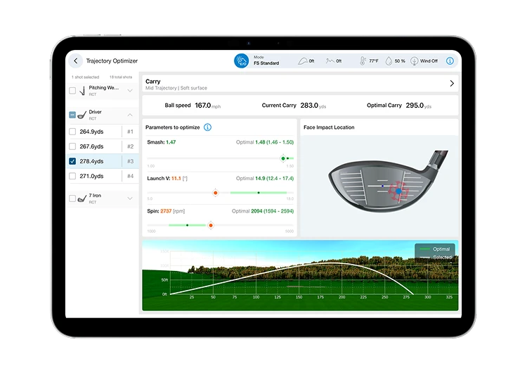 Trajectory Optimizer in the FS Golf app